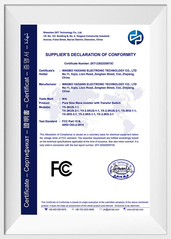 YX-2KUS-1-1-FCC_Testcertifikat